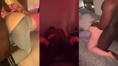 Amateur British BBW with big bubble butt chokes on big black cock hard compilation