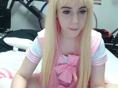 Delicious blond teen Buffy in another solo scene