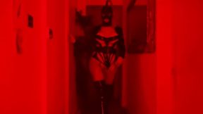 PVC TOP SHEMALE IN LATEX HOOD FULL SERVICES WITH SUB SISSY GUY 1