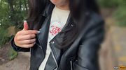 Crazy Cumwalk in Public Park Full of People - Public Blowjob Flashing Upskirt