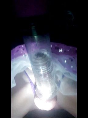 Fucking my see thru fleshlight in tutu and pantys