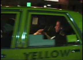 Horny brunette wants to fuck hard in the taxi car