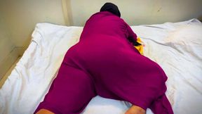 Lebanese Hot Maid Rest My Bed & I See Her Big Ass with Puffy Butt & Start Masturbation