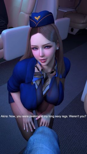 Fucking and cum inside a flight attendant with a perfect body - 3D Animation 4K   Clip 1