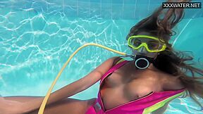 Irina Poplavok Blonde Pornstar In The Pool