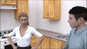 Amy Works with Skirt at Bar