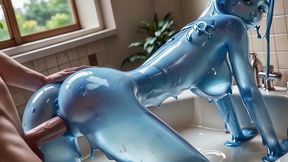 shapeshifting bath nymph gelina - water form pov - ai generated