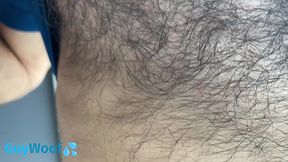 hairy man close up