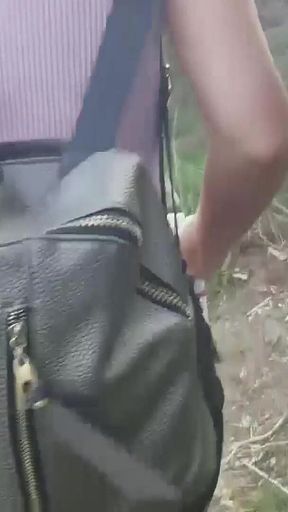 Beautiful Babe Kimber Lee Gets a Huge Load on a Hike!