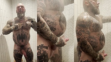 Masculine Jason Masturbating in the Shower 2022!