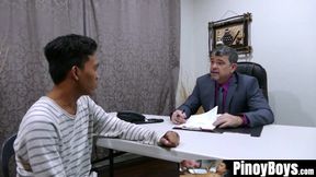 PinoyBoys.com - Bearded and mature daddy gets some sweet Asian twink ass bareback