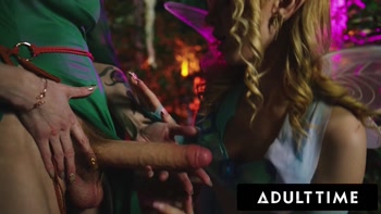 Futa Fairies Drench Ameena Green in Cum as Demi Hawks Takes Her on a Double Penetration Adventure