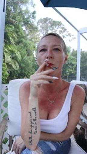 Smoking POV Cum On My Tongue
