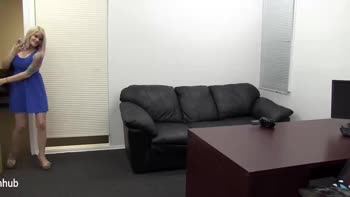 Blonde Bombshell's Casting Couch Debut