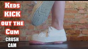 Savage Kicks until you Cum - Cock Stomping & Ballbusting Shoejob **CRUSH CAM version** Mistress Dolores CBT sneakers trainers tennis shoes testicle trampling kicking stomp ball crush hard heavy extreme cumshot