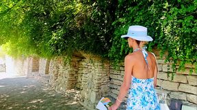 Visiting a castle in beatiful sea promenade town holiday VLOG