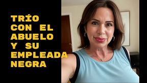 Tuve un tr&iacute_o muy ricoo con un cabecita blanca y la empleadaa  ebony que lo cuida By- La Potra Aleja