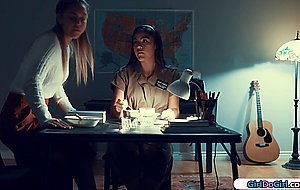 Mormon girls share 1 last night together and lick each other