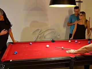 We bet with the girls at pool that whoever lost would have to pay a penalty, theirs was to give it to us!