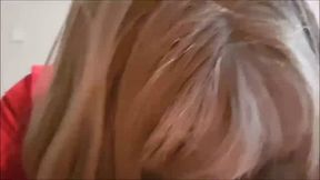 He covers my face and tits with his cum