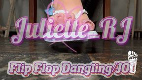 Juliette_RJ SEXY CLASSIC flip flop dangling and JOI - FOR MOBILE DEVICE USERS - DANGLING - WIGGLING TOES - JOI - LONG TOENAILS - JOI MOVES - HIGHLY ARCHED FEET - NAILS OF THE WEEK - WHITE FLIP FLOP - CUM COUNTDOWN