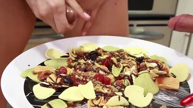 Wild Asian Ladyboy Venus Lux Stroking Dick With Cute Tbabe