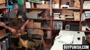 BoyPunish.com - Hunk officer's sloppy blowjob from young thief