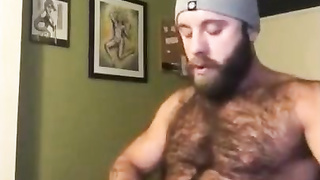 Hairy Lumberjack Shows Off his Cock ( No Cum ) 6