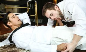 Extreme anal with cum on ass after he blows the dick wet