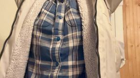 Hana Sit on Toilet Clean Her Hairy Pussy