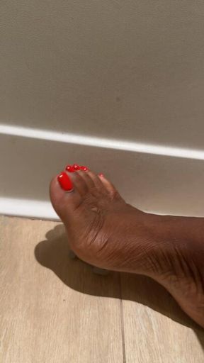 My bare feet crushing you