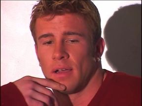Big blonde hunk masturbating