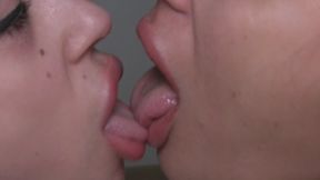 Tongue kissing with my new colleague-part of Custome