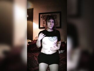 Your Trans GF Hottie Blossom Smiles and Shows Off Small Melons