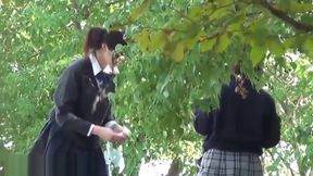 Asian teens 18+ piss outside