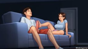 SUMMERTIME SAGA stepbrother marstubating as stepsister loves his cock and let&#039;s him bang her