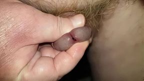 Playing with my tiny penis and my ass