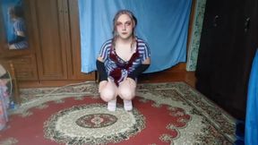 Hot Crossdresser Moving Booty Slowly To Drive You Crazy