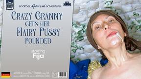 ”Unshaved gilf Fija goes wild”