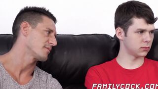 Forbidden family sex with twink stepson and hunky stepdad