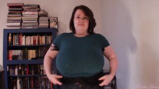 Big Boob Tit Drop Blue Shirt