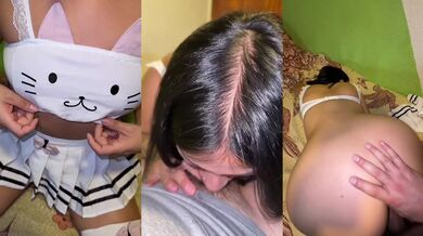 Le enseño a mi hijastra a ser una putita obediente