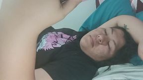 Yawning before taking a nap