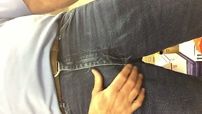 Rub My Cock `Til I Shoot: Balls, Jeans, Milk & Cumload!