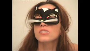 Wonderful Young Busty Masked Wife Drinks Cum From Two Big Amateur Cocks From Glass