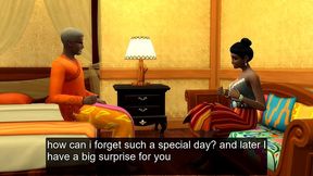 indian husband shares his wife on her birthday with his friend