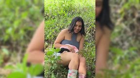 Big ass Latina is up for risky fuck in the woods