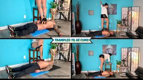 Trampling Him Til He Cums - Goddess Rapture Gives Her Slave a Painful Trampling In High Heels - She Destroys His Body, Then Make Him Jerk Off Onto Her Shoes While Trampling him - UltraHD (MP4)