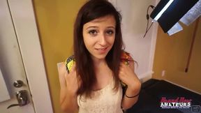 petite redhead katie walls sucks a cock and gets banged in doggystyle!
