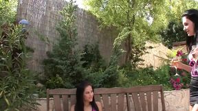 Two Sexy Brunettes Have a Lesbian Fuck Licking and Fingering Pussy